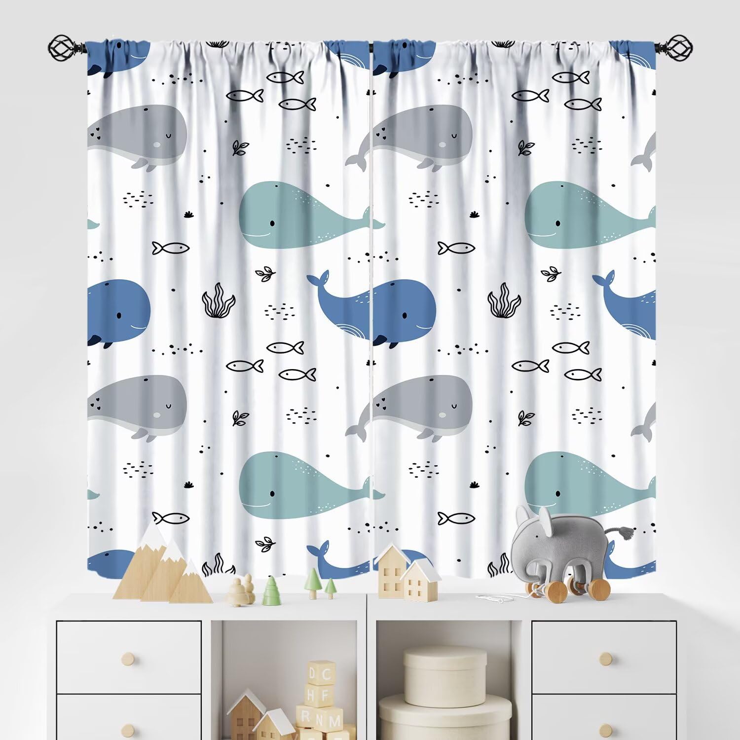 Kids Sea Animal Curtains Funny Turtle Whale Ocean Colorful Art Printed Window Drapes Boys Girls Bedroom Nursery Curtain Blackout Polyester Ideal For W100*H130(CM)-Rod Pocket&2PCS
Kids Sea Animal Curtains Funny Turtle Whale Ocean Colorful Art Printed Window Drapes Boys Girls Bedroom Nursery Curtain Blackout Polyester Ideal For W100*H130(CM)-Rod Pocket&2PCS