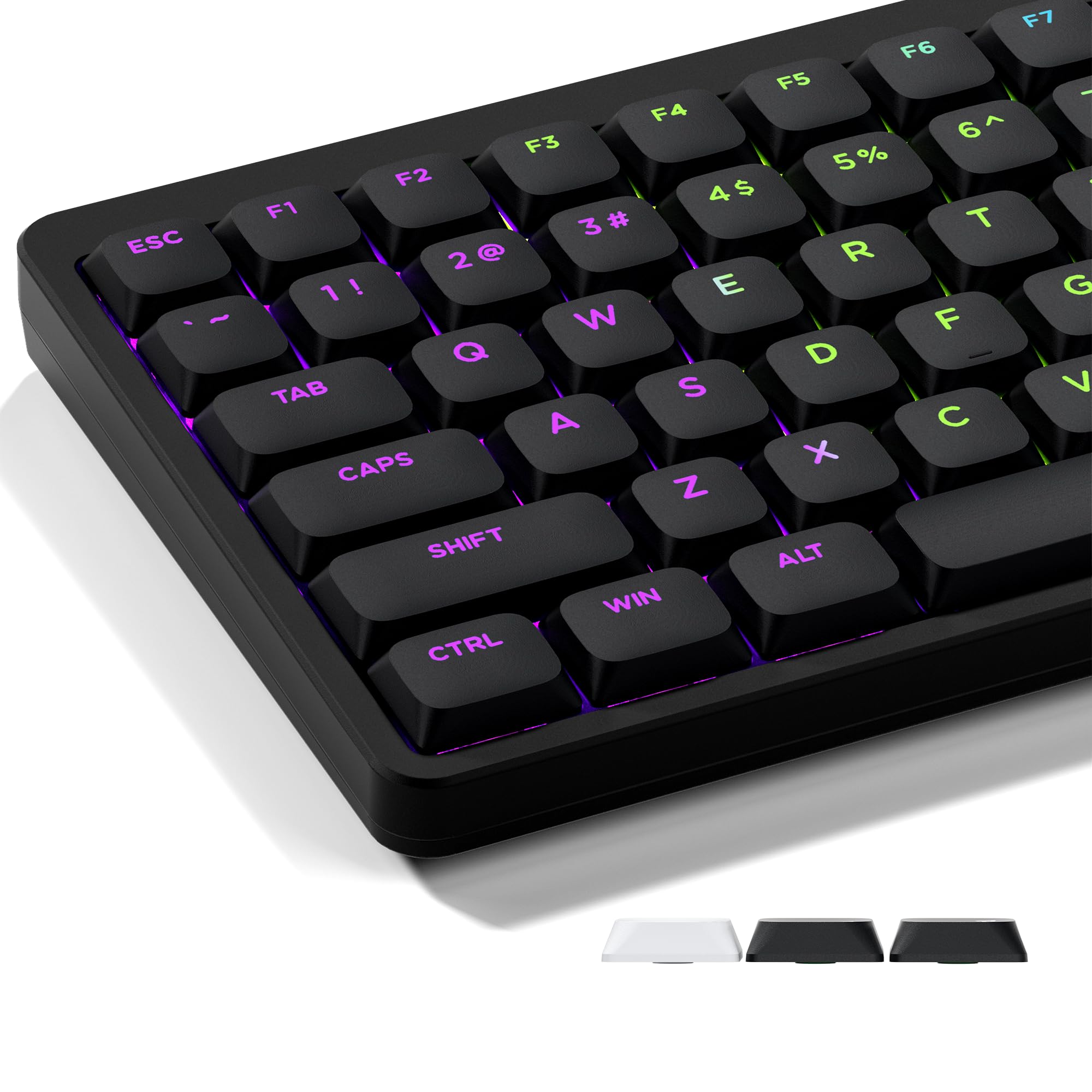 Low Profile XVX Double Shot PBT Black Keycaps for Mechanical Keyboards with Cherry MX Black Keycaps, (Compatible 61/64/68/84/87/100/104/108 Switches)
Low Profile XVX Double Shot PBT Black Keycaps for Mechanical Keyboards with Cherry MX Black Keycaps, (Compatible 61/64/68/84/87/100/104/108 Switches)