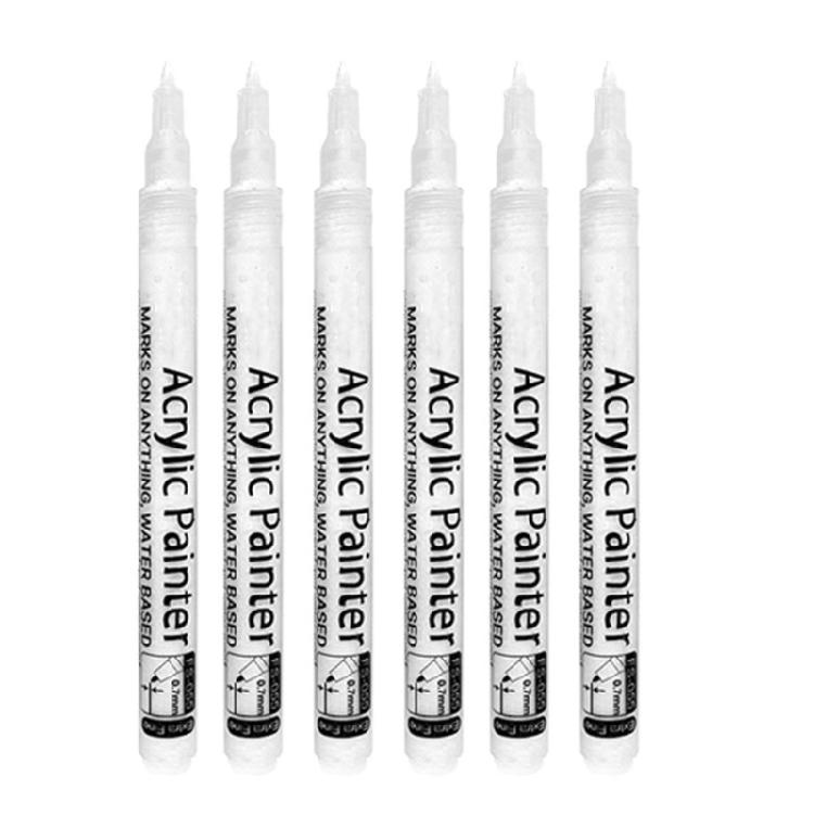 6Pcs Black And White Acrylics Paint Pen 0.7mm Tip Quick Drying Water Resistant Acrylics Marker Permanent Marker
6Pcs Black And White Acrylics Paint Pen 0.7mm Tip Quick Drying Water Resistant Acrylics Marker Permanent Marker