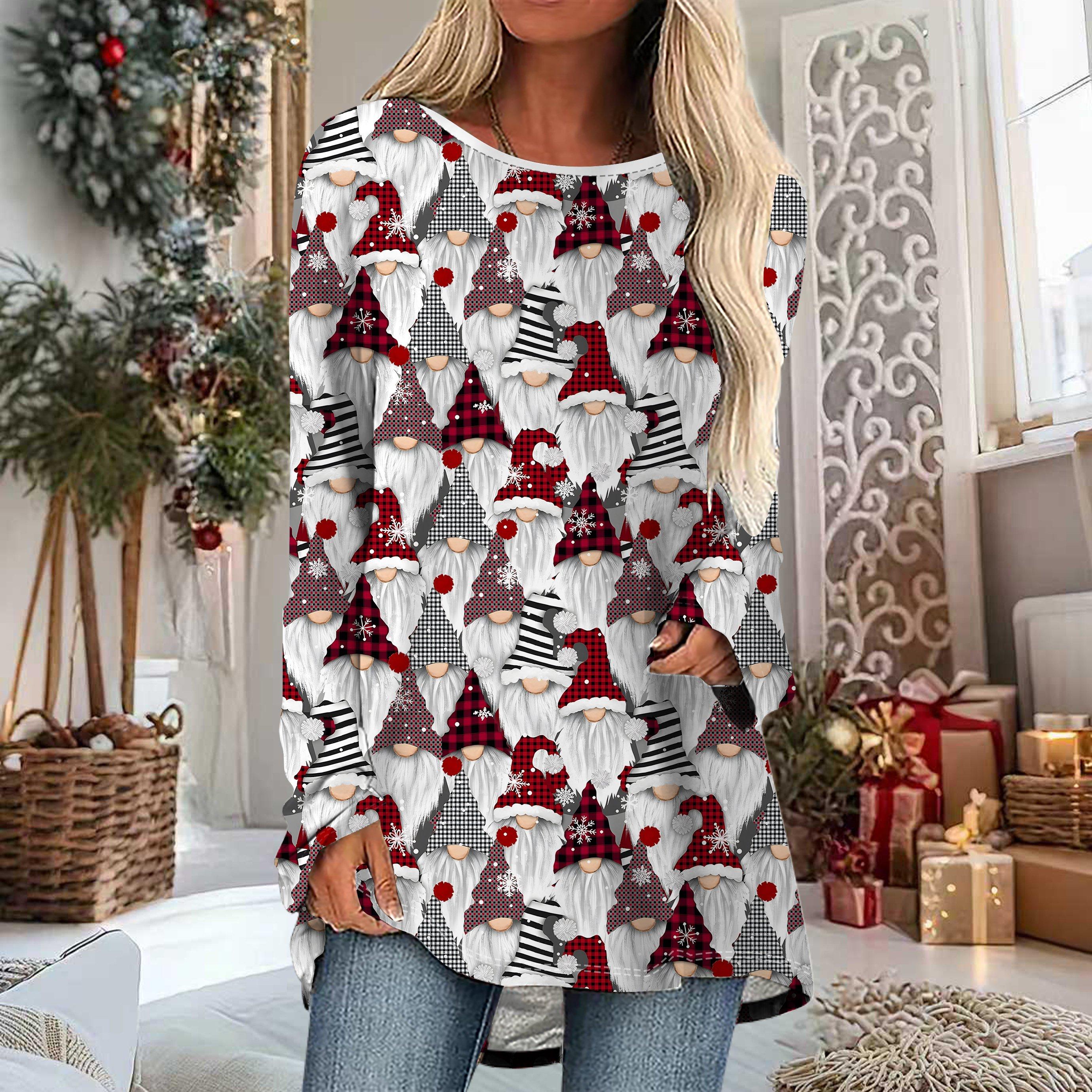 Женская футболка больших размеров с принтом снеговика на весну и Рождество, удобная, с длинным рукавом, круглым вырезом, повседневная, свободного кроя, средней длины, топы XL красный
Женская футболка больших размеров с принтом снеговика на весну и Рождество, удобная, с длинным рукавом, круглым вырезом, повседневная, свободного кроя, средней длины, топы XL красный