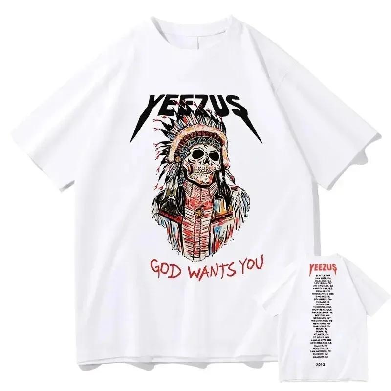God Wants You Kanye West Double Sided Print T shirt for Men Short Sleeve Fashion Tribal Skull Graphic Tees Summer Men Women Tops XXXXXL темно-сірий колір
God Wants You Kanye West Double Sided Print T shirt for Men Short Sleeve Fashion Tribal Skull Graphic Tees Summer Men Women Tops XXXXXL темно-сірий колір