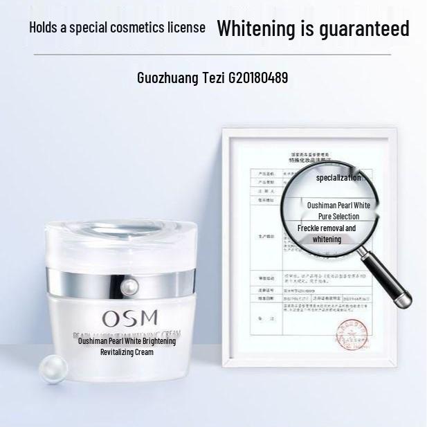 Осветляющий крем для лица OSM Pearl White 50 г - Крем для уменьшения пигментных пятен, увлажнения и улучшения тона кожи
Осветляющий крем для лица OSM Pearl White 50 г - Крем для уменьшения пигментных пятен, увлажнения и улучшения тона кожи