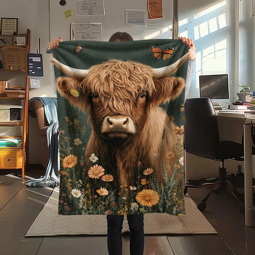 1Pc Highland Cow Print Flannel Blanket, High quality Comfortable for All Seasons, Home Decor, Warmth and Comfort, Perfect for Gifts 80cm x 120cm
1Pc Highland Cow Print Flannel Blanket, High quality Comfortable for All Seasons, Home Decor, Warmth and Comfort, Perfect for Gifts 80cm x 120cm