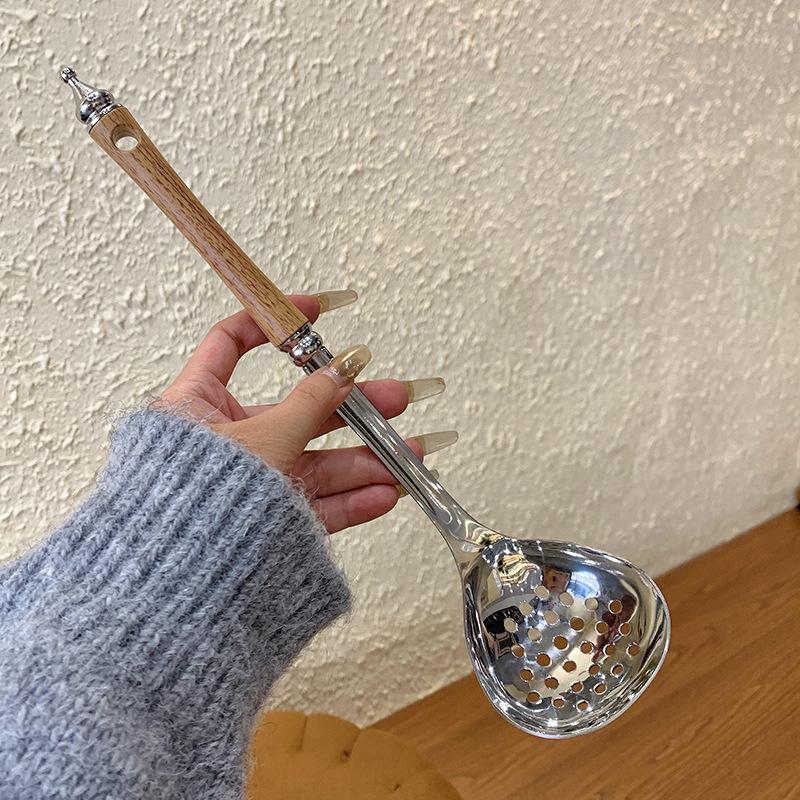 Stainless Steel Wooden Handle Soup Spoon Strainer Spoon Household Pot Spoon Ladle Spoon Colander Spoon Oil Filter Spoon leaky spoon
Stainless Steel Wooden Handle Soup Spoon Strainer Spoon Household Pot Spoon Ladle Spoon Colander Spoon Oil Filter Spoon leaky spoon