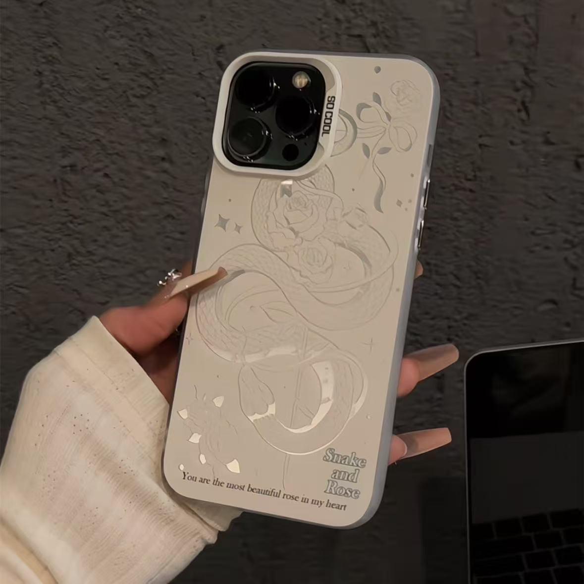 Flowers & Snakes Laser Engraved Case for iPhone 12/13/14/15 Pro/17 Pro Max iPhone X/XS
Flowers & Snakes Laser Engraved Case for iPhone 12/13/14/15 Pro/17 Pro Max iPhone X/XS