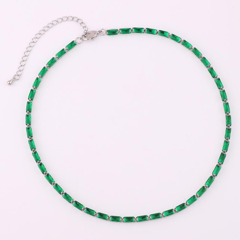 Sexy Choker Tennis Chain Necklace For Women Luxury Green Cubic Zircon Diamond Short Iced Out Hip Hop Neck Accessories Jewelry срібний
Sexy Choker Tennis Chain Necklace For Women Luxury Green Cubic Zircon Diamond Short Iced Out Hip Hop Neck Accessories Jewelry срібний