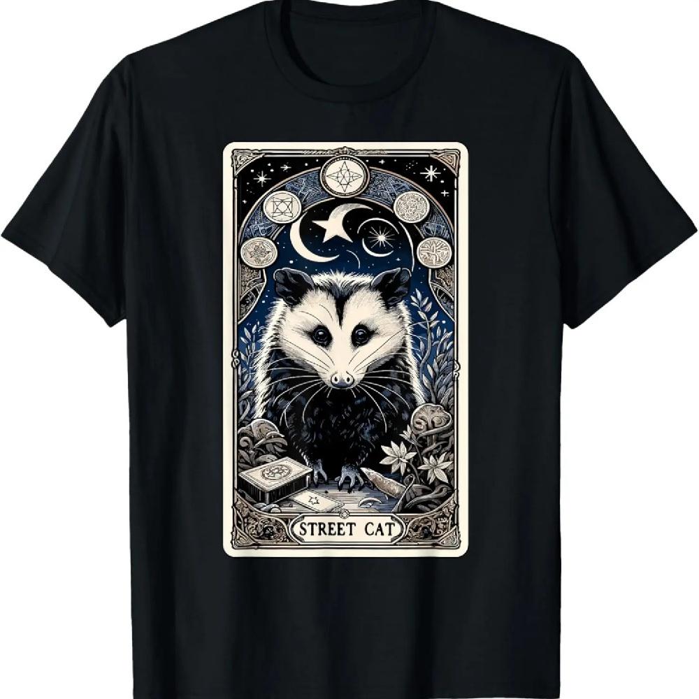 Opossum Tarot Card Street Cat Witchcraft Gothic Possum T-Shirt S
Opossum Tarot Card Street Cat Witchcraft Gothic Possum T-Shirt S