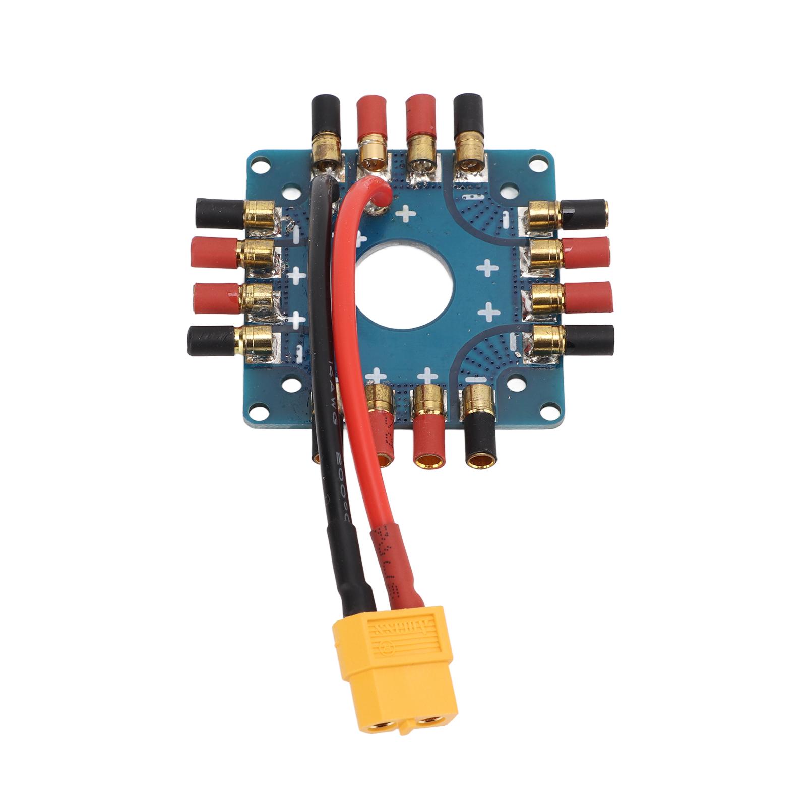 ESC Power Supply Distribution Board Connection Board with XT60 Plug 3.5mm Banana Connectors for RC
ESC Power Supply Distribution Board Connection Board with XT60 Plug 3.5mm Banana Connectors for RC