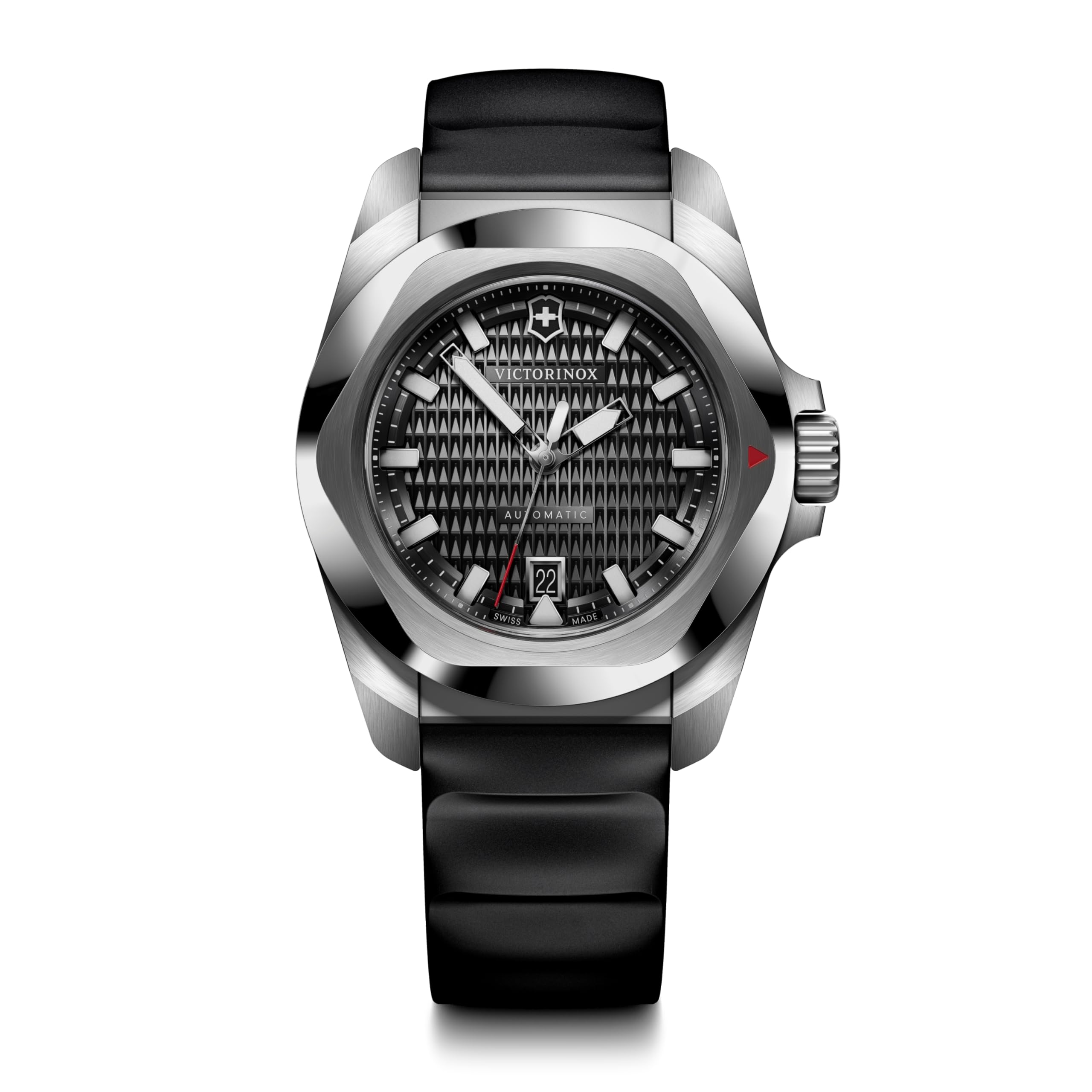 VICTORINOX Automatic Watch Analog Waterproof Automatic Winding Black Dial Black Rubber Strap Stainless Steel Case Strap Replacement 5 Year Warranty
VICTORINOX Automatic Watch Analog Waterproof Automatic Winding Black Dial Black Rubber Strap Stainless Steel Case Strap Replacement 5 Year Warranty
