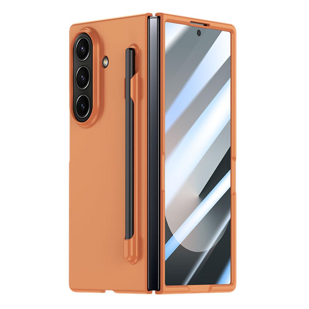 For Samsung Galaxy Z Fold7 5G Case Skin Feel Phone Cover with Tempered Glass Film/Pen Slot Orange
For Samsung Galaxy Z Fold7 5G Case Skin Feel Phone Cover with Tempered Glass Film/Pen Slot Orange