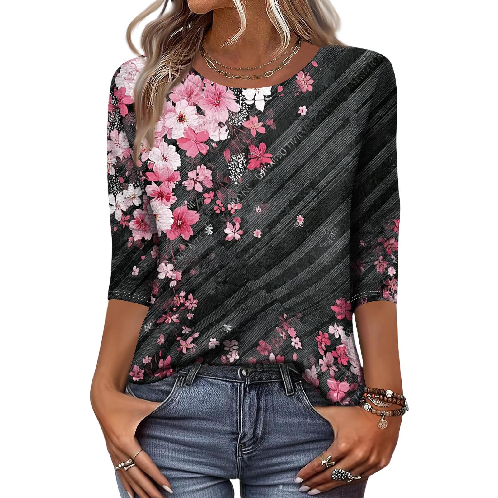 Women’s Three Quarter Sleeve Crew Neck Top with All Over Floral Print Relaxed Fit Lightweight Pullover Shirt Blouse XXXL
Women’s Three Quarter Sleeve Crew Neck Top with All Over Floral Print Relaxed Fit Lightweight Pullover Shirt Blouse XXXL