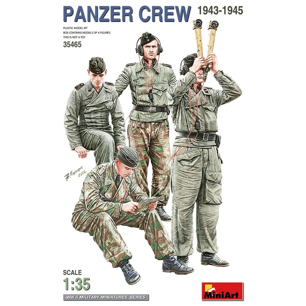 Miniart WWII German Tank Crew 4 Figure Set Plastic Model MA35465 1/35 (1943-45) сірий колір
Miniart WWII German Tank Crew 4 Figure Set Plastic Model MA35465 1/35 (1943-45) сірий колір