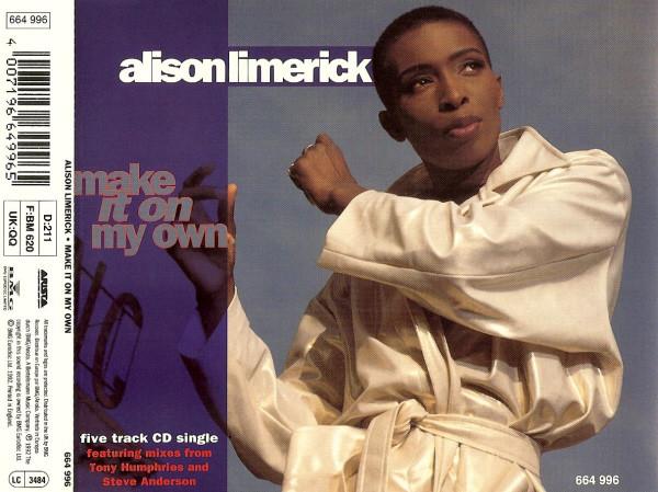 CD ALISON LIMERICK - MAKE IT ON MY OWN 664996 Arista 1992 Europe Dance & Electronica Used
CD ALISON LIMERICK - MAKE IT ON MY OWN 664996 Arista 1992 Europe Dance & Electronica Used