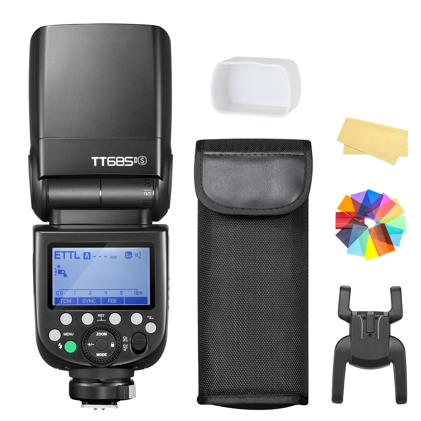Godox TT685IIs Camera Flash Strobe Flash for Sony TTL GN60 High Speed Sync Compatible with Sony Camera Clip-on 2.4GHz 1/8000s (TT685II-S)
Godox TT685IIs Camera Flash Strobe Flash for Sony TTL GN60 High Speed Sync Compatible with Sony Camera Clip-on 2.4GHz 1/8000s (TT685II-S)