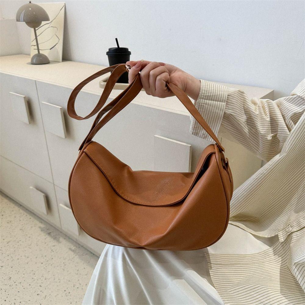 Solid Color Women Crossbody Bag Minority Design Shoulder Bag Dumpling Messenger Bag Women коричневий
Solid Color Women Crossbody Bag Minority Design Shoulder Bag Dumpling Messenger Bag Women коричневий