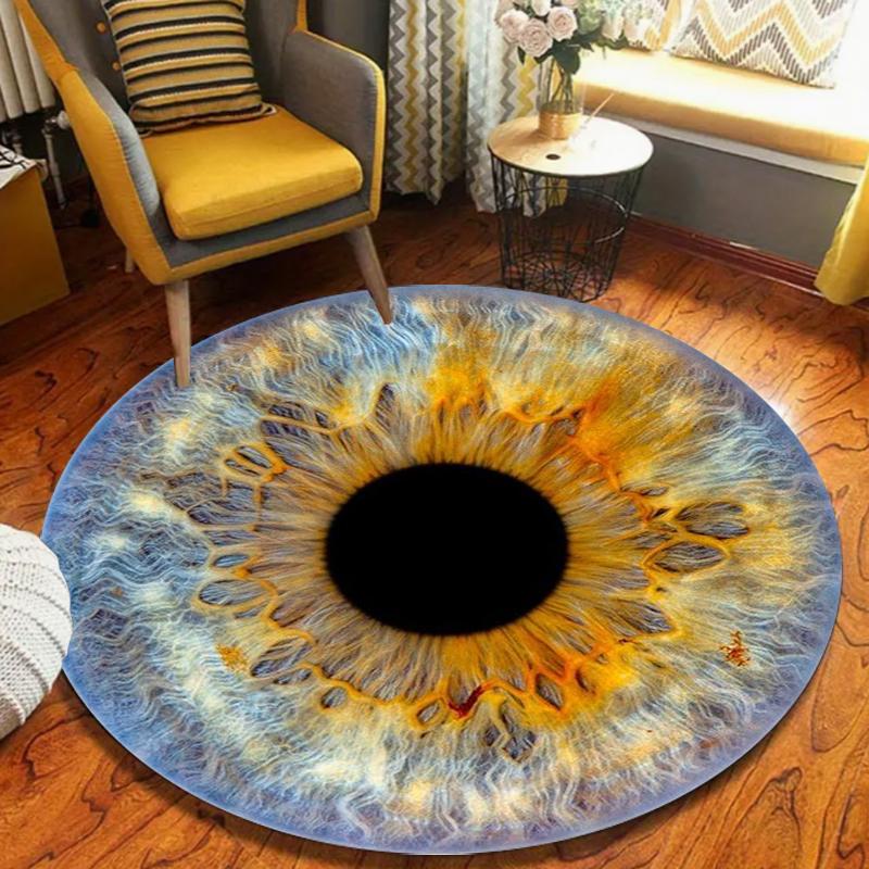 Human Eye Iris Pattern Round Carpet Rug Mat Home Decoration Creative Pupil Design Brown Blue Color Unique Floor Mat Art Style 80cm x 80cm
Human Eye Iris Pattern Round Carpet Rug Mat Home Decoration Creative Pupil Design Brown Blue Color Unique Floor Mat Art Style 80cm x 80cm