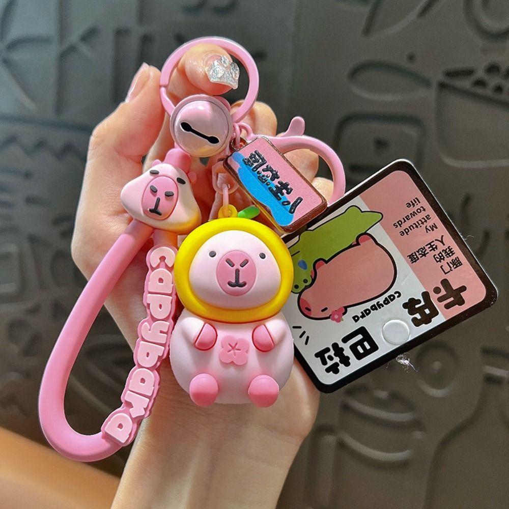 PVC Cartoon Capybara Keyring Waterproof Car Keyring Kawaii Pink Capybara Keychain Couples
PVC Cartoon Capybara Keyring Waterproof Car Keyring Kawaii Pink Capybara Keychain Couples