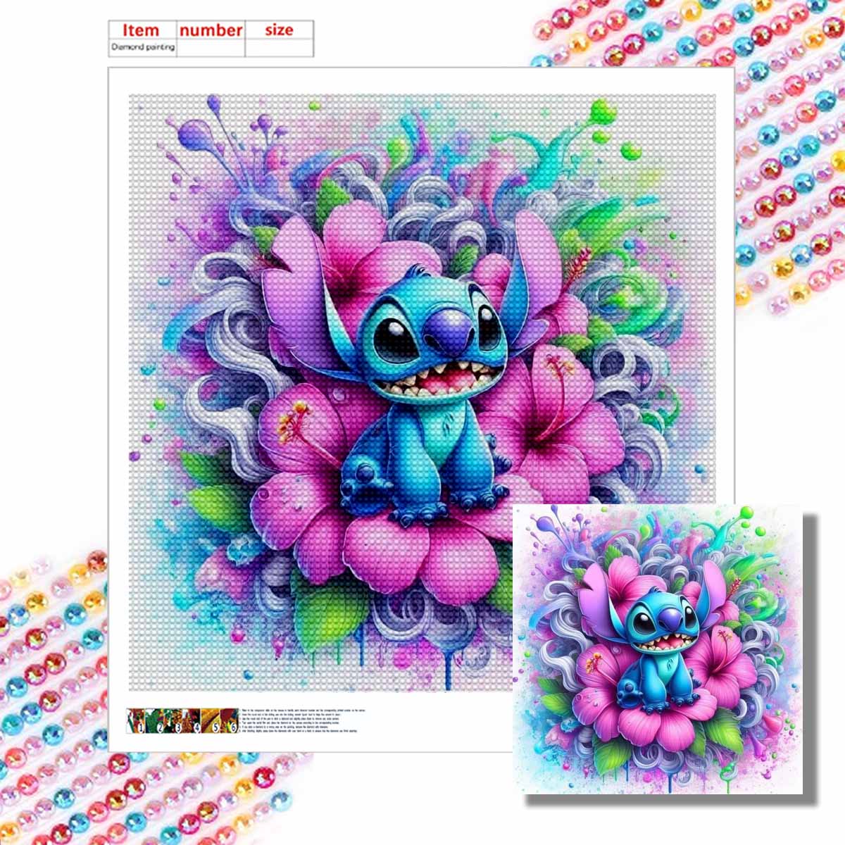 5D DIY Diamond Painting Kit,Stitch In The Flowers , Adult Beginner 5D Round Diamond Embroidered Crystal Mosaic Crafts, Suitable for Home Wall Settings Round 20x20cm
5D DIY Diamond Painting Kit,Stitch In The Flowers , Adult Beginner 5D Round Diamond Embroidered Crystal Mosaic Crafts, Suitable for Home Wall Settings Round 20x20cm