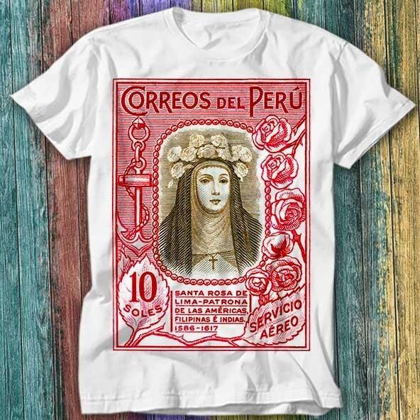 1936 Перу Святая Роза Лимская Почтовая марка Футболка Топ Футболка 533 4XL
1936 Перу Святая Роза Лимская Почтовая марка Футболка Топ Футболка 533 4XL