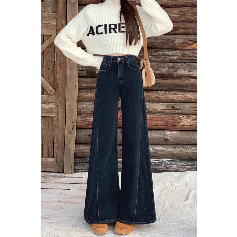 Women s Retro Dark Blue High-Waisted Patchwork Bell-Bottom Jeans - Winter Slimming A-Line Wide-Leg Style XL (Recommended weight: 115-130 kg)
Women s Retro Dark Blue High-Waisted Patchwork Bell-Bottom Jeans - Winter Slimming A-Line Wide-Leg Style XL (Recommended weight: 115-130 kg)