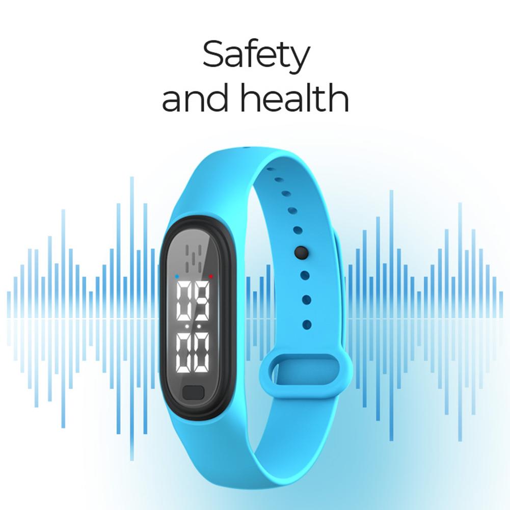 Ультразвуковой отпугивающий браслет с отображением времени для детей и взрослых, USB-зарядка, отпугивающий браслет синий
Ультразвуковой отпугивающий браслет с отображением времени для детей и взрослых, USB-зарядка, отпугивающий браслет синий