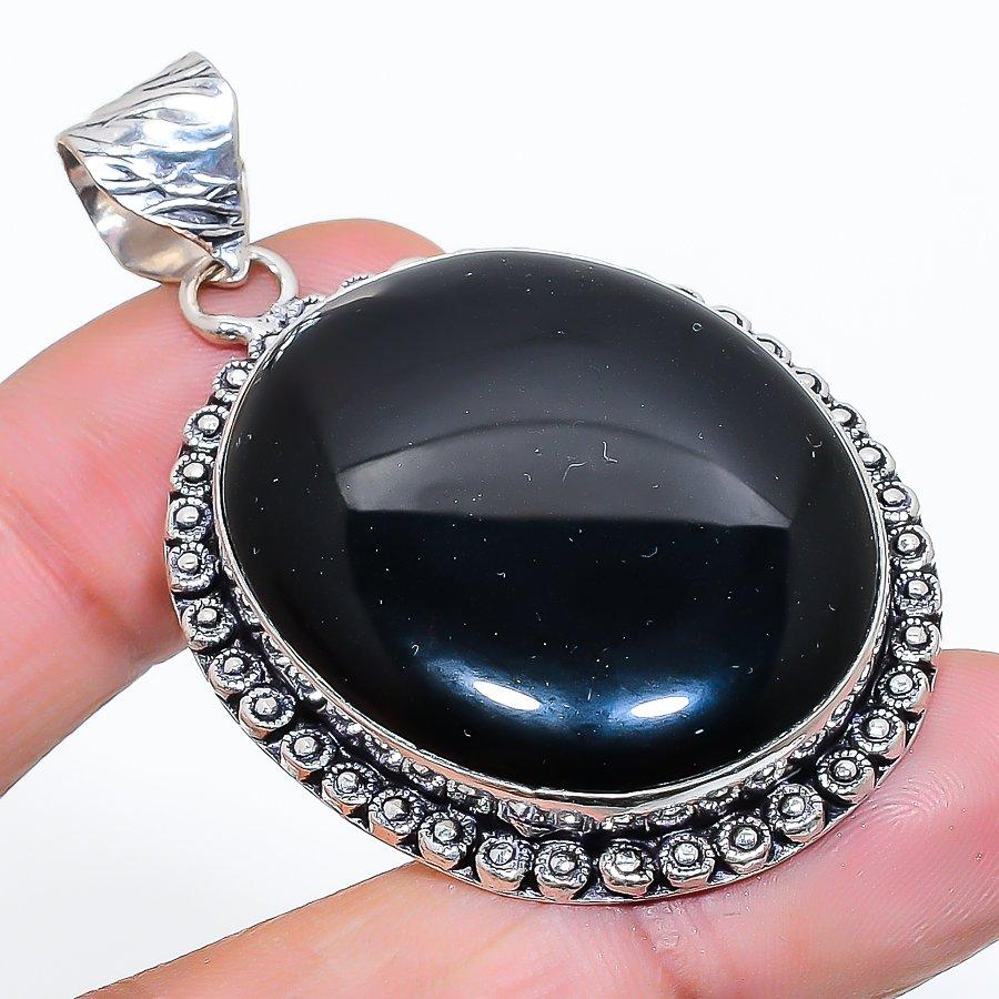 Black Onyx Gemstone Handmade 925 Sterling Silver Jewelry Pendant 2.21 SU-10712
Black Onyx Gemstone Handmade 925 Sterling Silver Jewelry Pendant 2.21 SU-10712