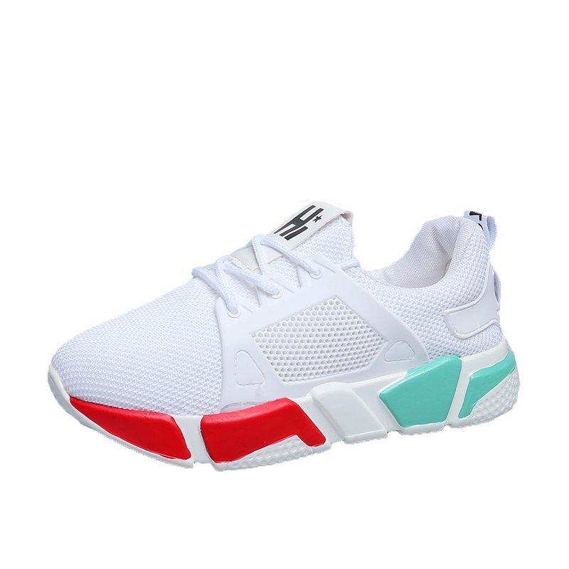 Повседневные кроссовки женские летние туфли женские модные дышащие спортивные туфли на шнуровке для женщин сетчатая платформа прогулочная дизайнерская обувь 40 белый