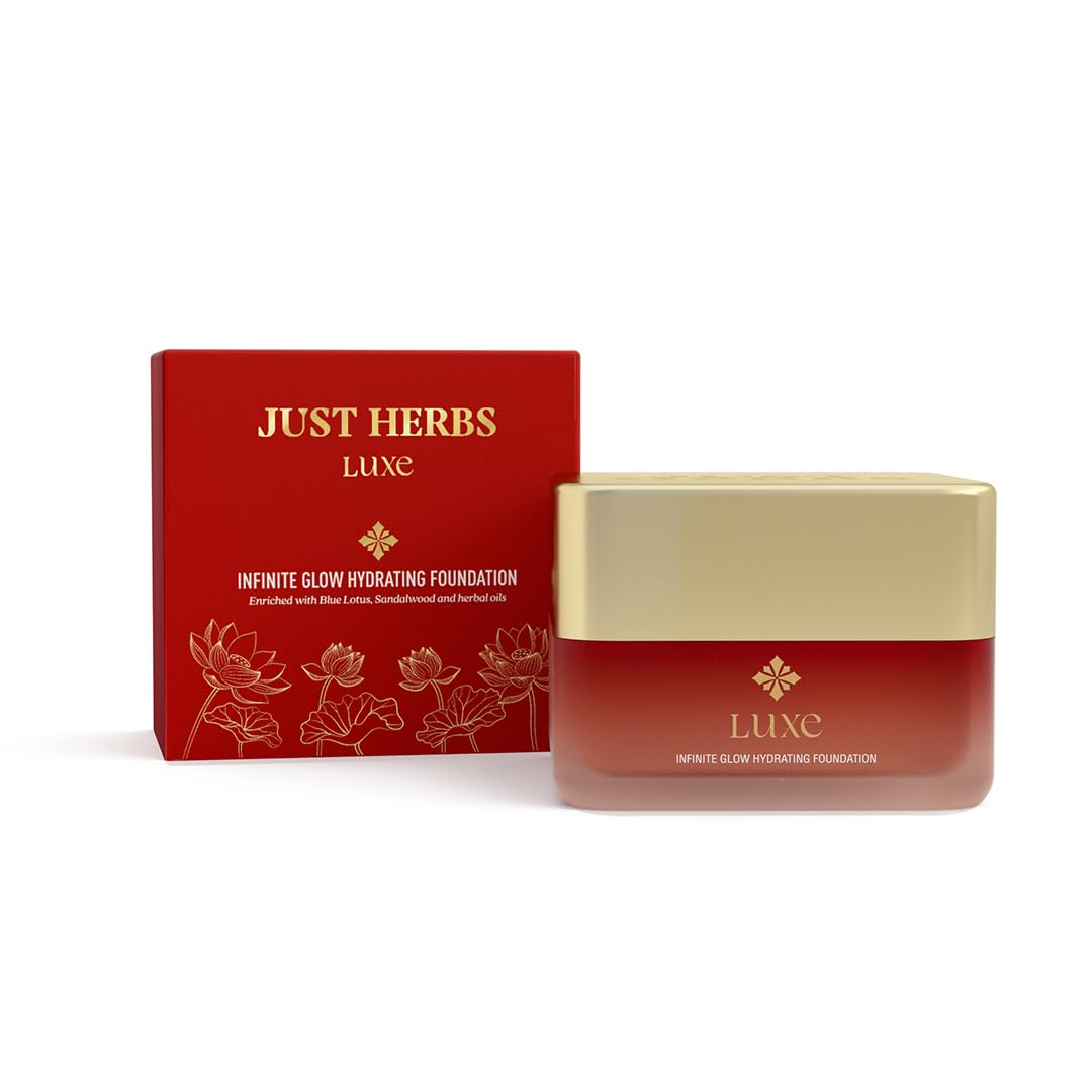 Just Herbs Luxe Infinite Glow Hydrating Foundation | Luxury Makeup | Ayurvedic Skin-Loving Formula | Soft Matte Finish | Non-Cakey & Long-Lasting
Just Herbs Luxe Infinite Glow Hydrating Foundation | Luxury Makeup | Ayurvedic Skin-Loving Formula | Soft Matte Finish | Non-Cakey & Long-Lasting
