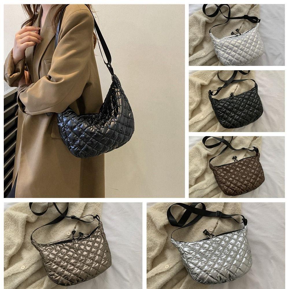 Lattice Pattern Shoulder Bag for Women Space Cotton Crossbody Bags Casual Tote Bag Commuting шампанського
Lattice Pattern Shoulder Bag for Women Space Cotton Crossbody Bags Casual Tote Bag Commuting шампанського