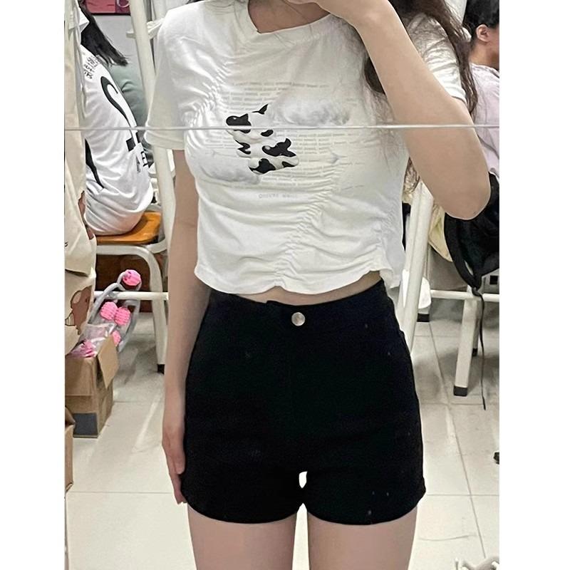 Women s High-Waisted Black Denim Shorts: 2025 Spring/Autumn A-Line, Hip-Hugging, Elastic Fit. L: Height 155-165CM (Weight 55-60kg)
Women s High-Waisted Black Denim Shorts: 2025 Spring/Autumn A-Line, Hip-Hugging, Elastic Fit. L: Height 155-165CM (Weight 55-60kg)