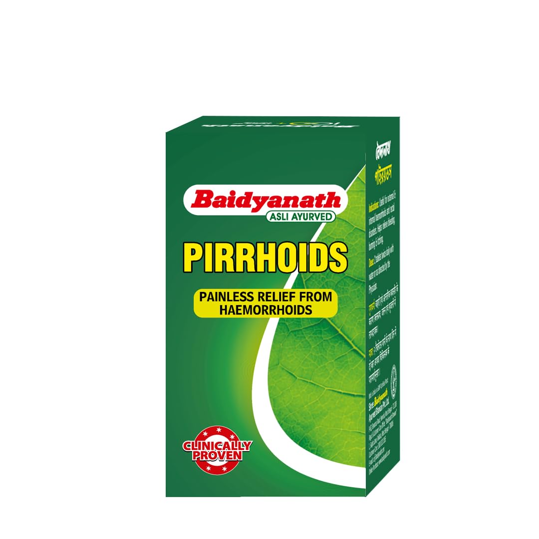 Baidyanath Pirrhoids Tablets 50 Count Ayurvedic Pile Relief Herbal Digestive Support Blend
Baidyanath Pirrhoids Tablets 50 Count Ayurvedic Pile Relief Herbal Digestive Support Blend