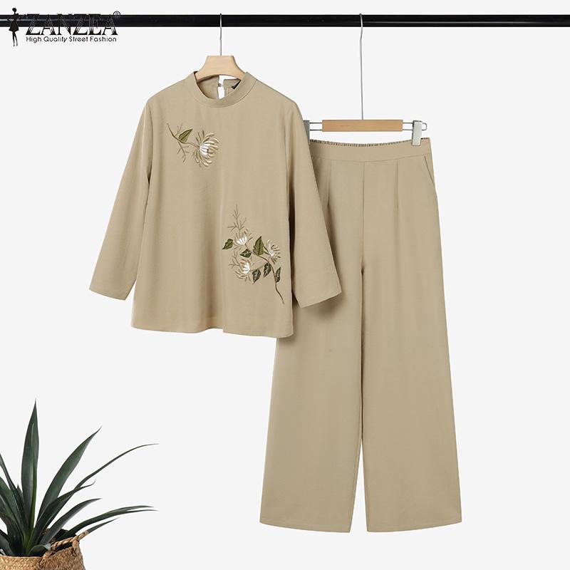 ZANZEA Women Long Sleeve Embroidery Blouse and Pants Casual Two Piece Suit Sets S хаки
ZANZEA Women Long Sleeve Embroidery Blouse and Pants Casual Two Piece Suit Sets S хаки