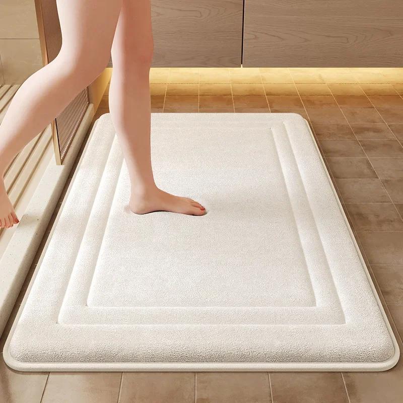 Bath Mats Simple Solid Color Super Soft Rebound Water Absorbent Quick Drying Foot Mat Bathroom Rug Shower Room Doormat 40x60cm
Bath Mats Simple Solid Color Super Soft Rebound Water Absorbent Quick Drying Foot Mat Bathroom Rug Shower Room Doormat 40x60cm