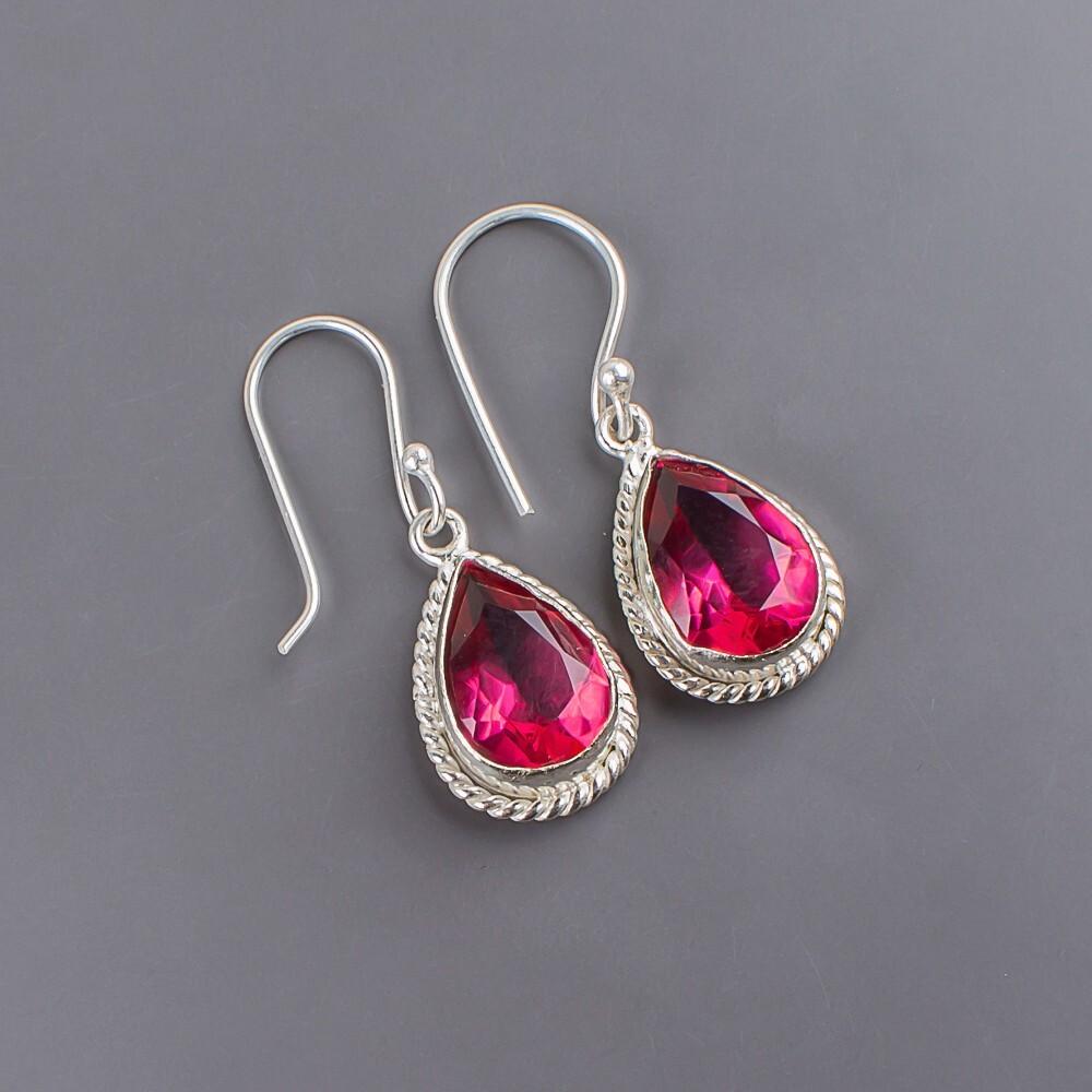 Pink Tourmaline Gemstone 925 Sterling Silver Handcrafted Jewelry Earrings 1.40 EE-9-18
Pink Tourmaline Gemstone 925 Sterling Silver Handcrafted Jewelry Earrings 1.40 EE-9-18