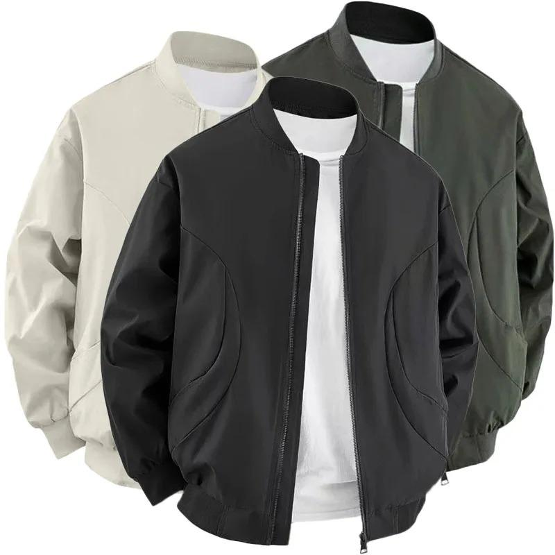Men s Spring New Bomber Jacket Stylish Stand Collar Zipper Windproof Outwear Casual Outdoor Trendy Long Sleeve Jacket M
Men s Spring New Bomber Jacket Stylish Stand Collar Zipper Windproof Outwear Casual Outdoor Trendy Long Sleeve Jacket M