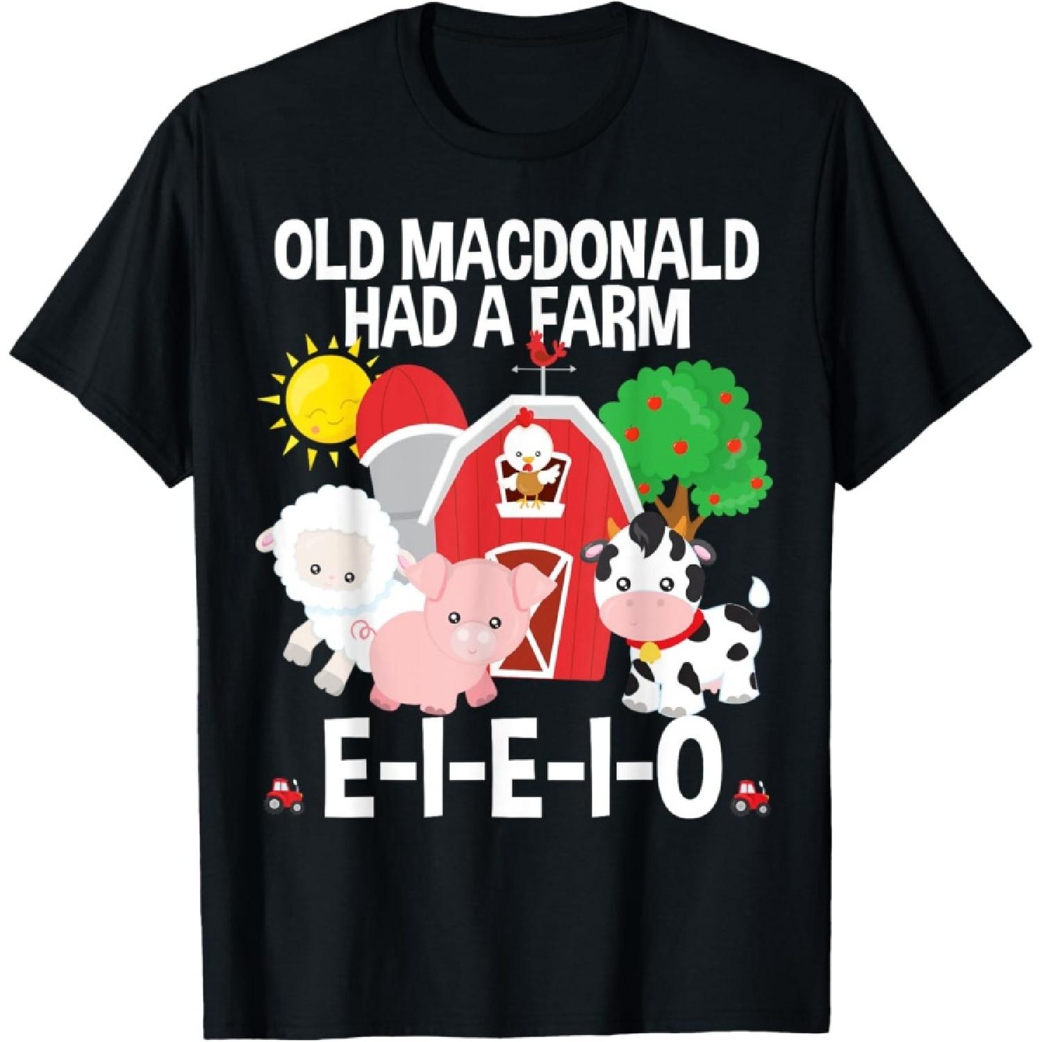 Toddler Kids Old MacDonald Had a Farm E-I-E-I-O Nursery Song T-Shirt XXXXXL чорний
Toddler Kids Old MacDonald Had a Farm E-I-E-I-O Nursery Song T-Shirt XXXXXL чорний
