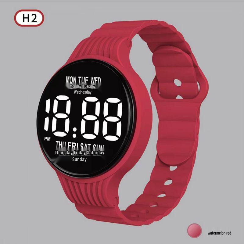 Светодиодные светящиеся цифровые спортивные часы H2 – Круглые, дизайн интернет-знаменитости для студентов
Светодиодные светящиеся цифровые спортивные часы H2 – Круглые, дизайн интернет-знаменитости для студентов