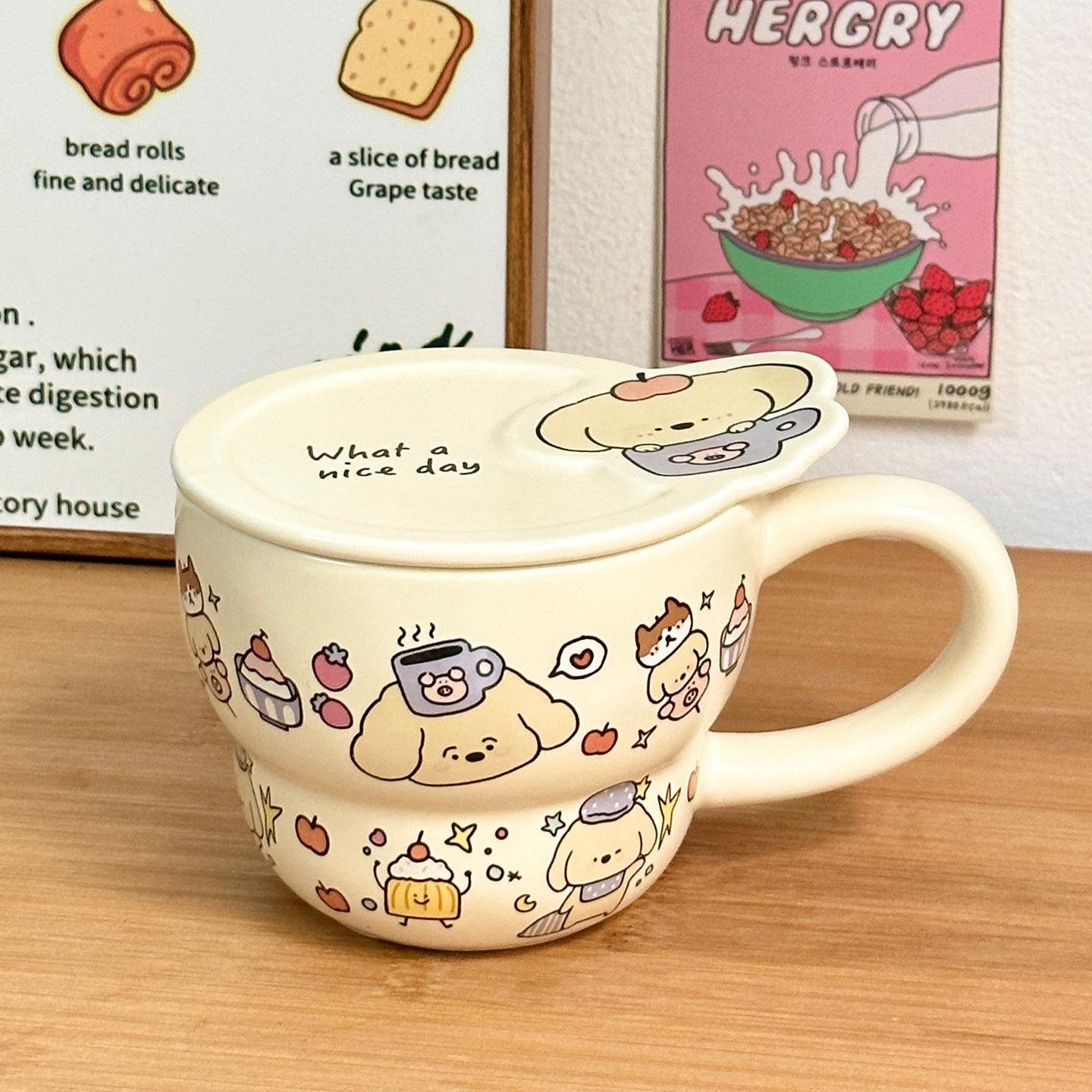 Ceramic Mug with Lid High Looking Girl s Water Cup for Home Birthday Gift Souvenir Couple Coffee Cup 301-400ml
Ceramic Mug with Lid High Looking Girl s Water Cup for Home Birthday Gift Souvenir Couple Coffee Cup 301-400ml
