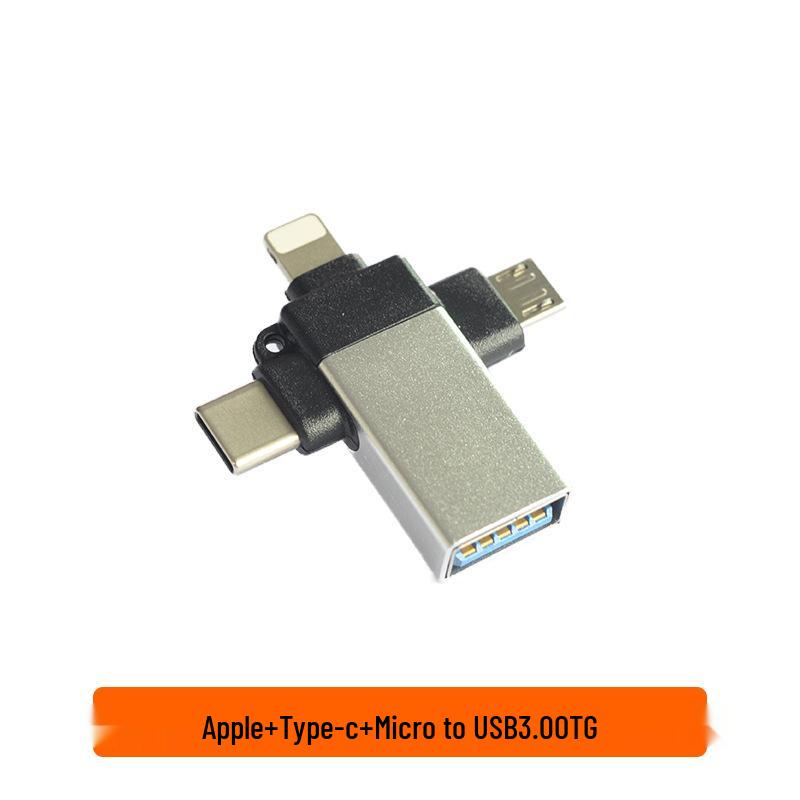 Адаптер 3-в-1 Type-C на USB 3.0 OTG для пристроїв Android та Apple
Адаптер 3-в-1 Type-C на USB 3.0 OTG для пристроїв Android та Apple