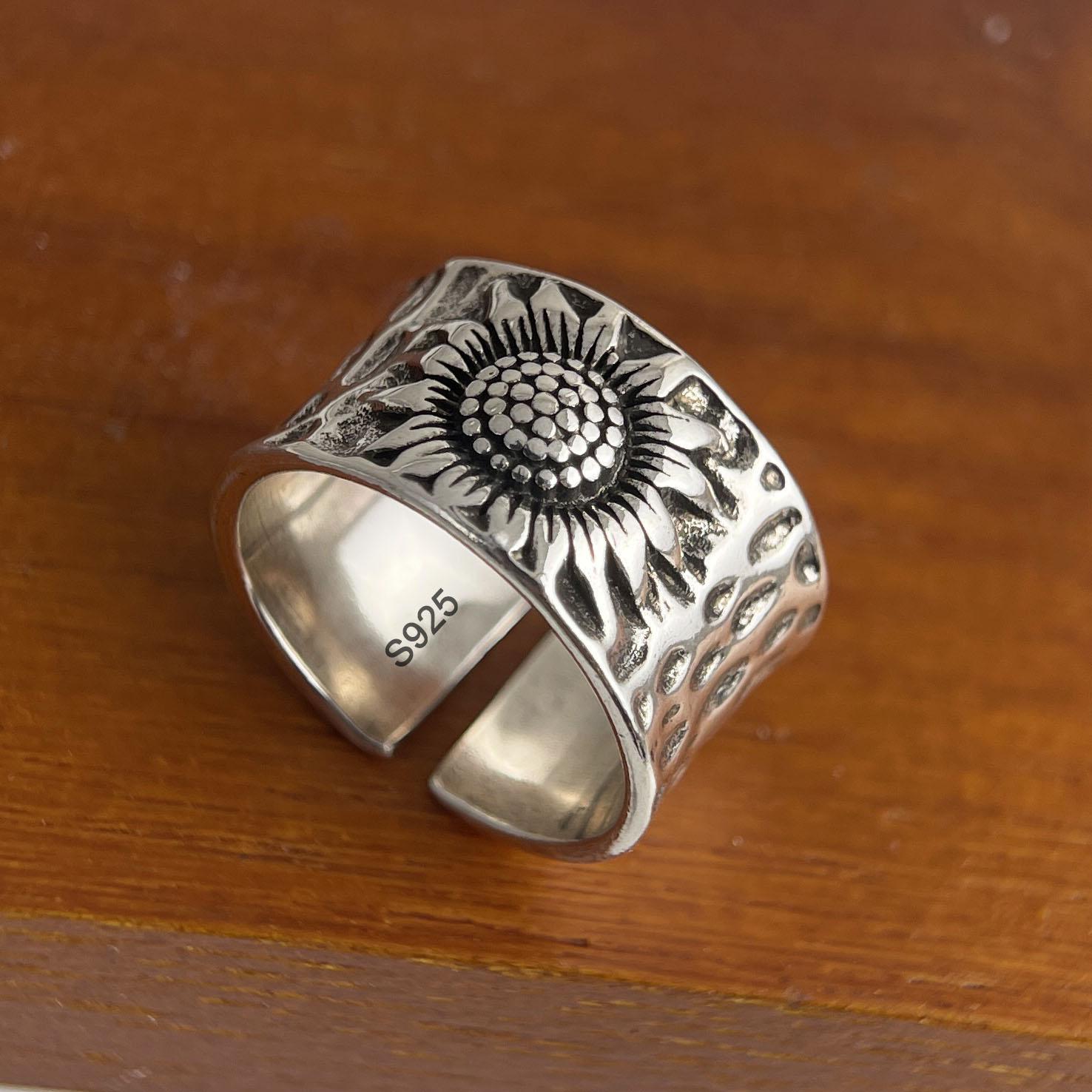 925 Sterling Silver Rings For Women Geometric Fine Jewelry Finger Adjustable Simple Vintage FLower Ring For Party Birthday Gift resizable
925 Sterling Silver Rings For Women Geometric Fine Jewelry Finger Adjustable Simple Vintage FLower Ring For Party Birthday Gift resizable