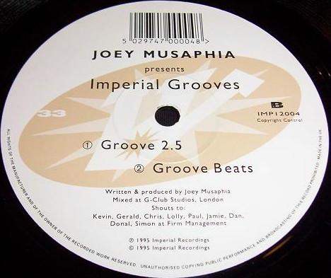 12inch Record JOEY MUSAPHIA - Imperial Grooves IMP12004 IMPERIAL 1995 UK Dance & Electronica Used
12inch Record JOEY MUSAPHIA - Imperial Grooves IMP12004 IMPERIAL 1995 UK Dance & Electronica Used