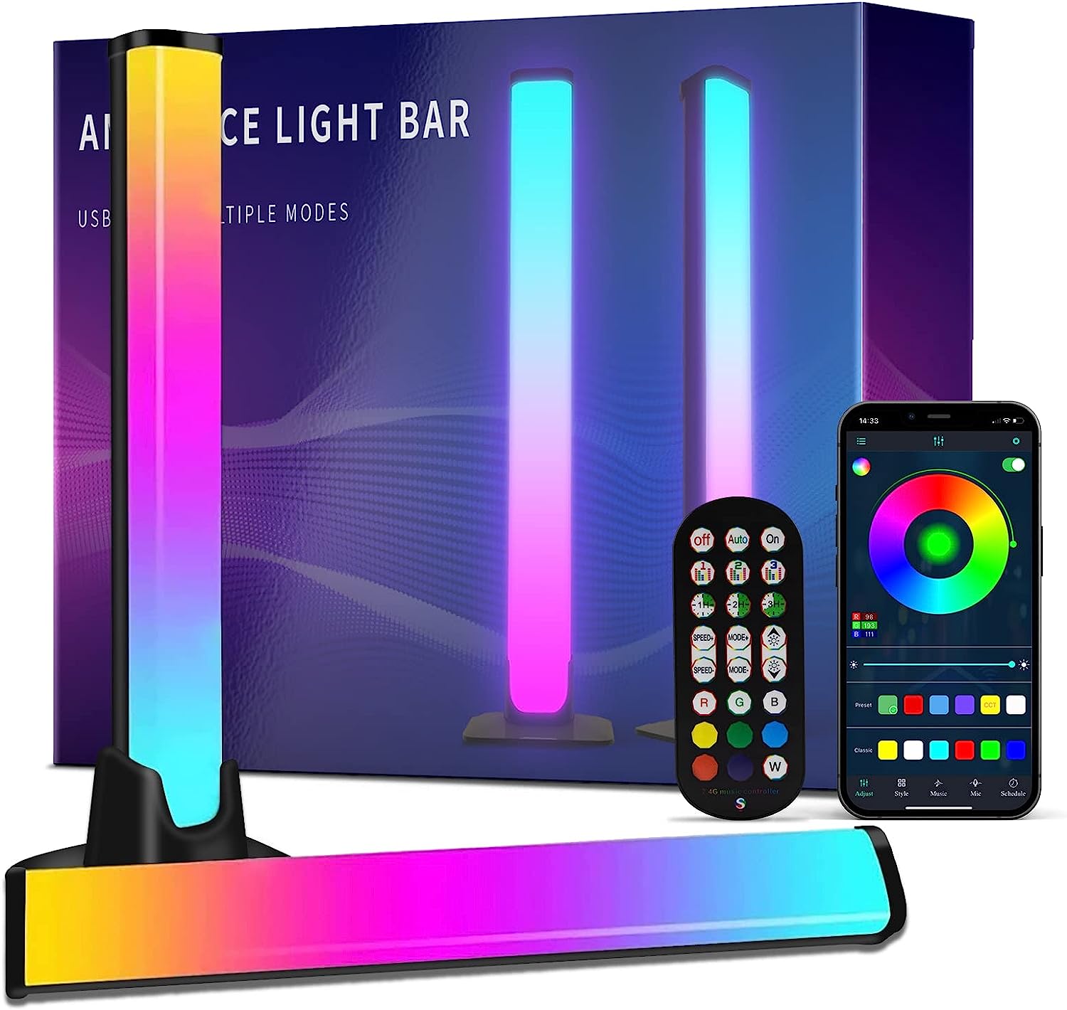 Умные Bluetooth светодиодные световые панели Ночной свет RGB Игровые огни Музыка Синхронизация Окружающее освещение Украшение игровой комнаты Рабочий стол Настроение Свет
Умные Bluetooth светодиодные световые панели Ночной свет RGB Игровые огни Музыка Синхронизация Окружающее освещение Украшение игровой комнаты Рабочий стол Настроение Свет