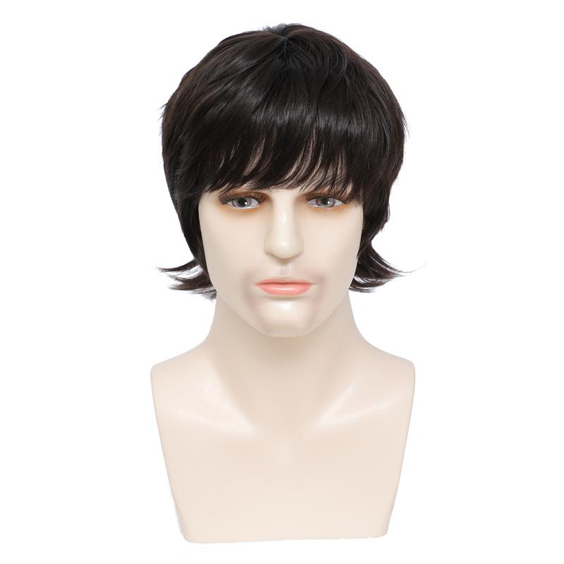 Synthetic Short Nature Wigs for Men Mullet Head Wig Natural Dark Brown Wolf Tail Hair Cosplay Costume Anime Male Daily Party Use
Synthetic Short Nature Wigs for Men Mullet Head Wig Natural Dark Brown Wolf Tail Hair Cosplay Costume Anime Male Daily Party Use