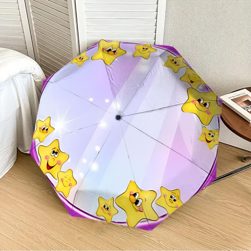 1PC Star Decor Automatic 8-Bone Folding Umbrella - Durable Polyester & Iron Frame,Userfriendly Operation yy250929142
1PC Star Decor Automatic 8-Bone Folding Umbrella - Durable Polyester & Iron Frame,Userfriendly Operation yy250929142