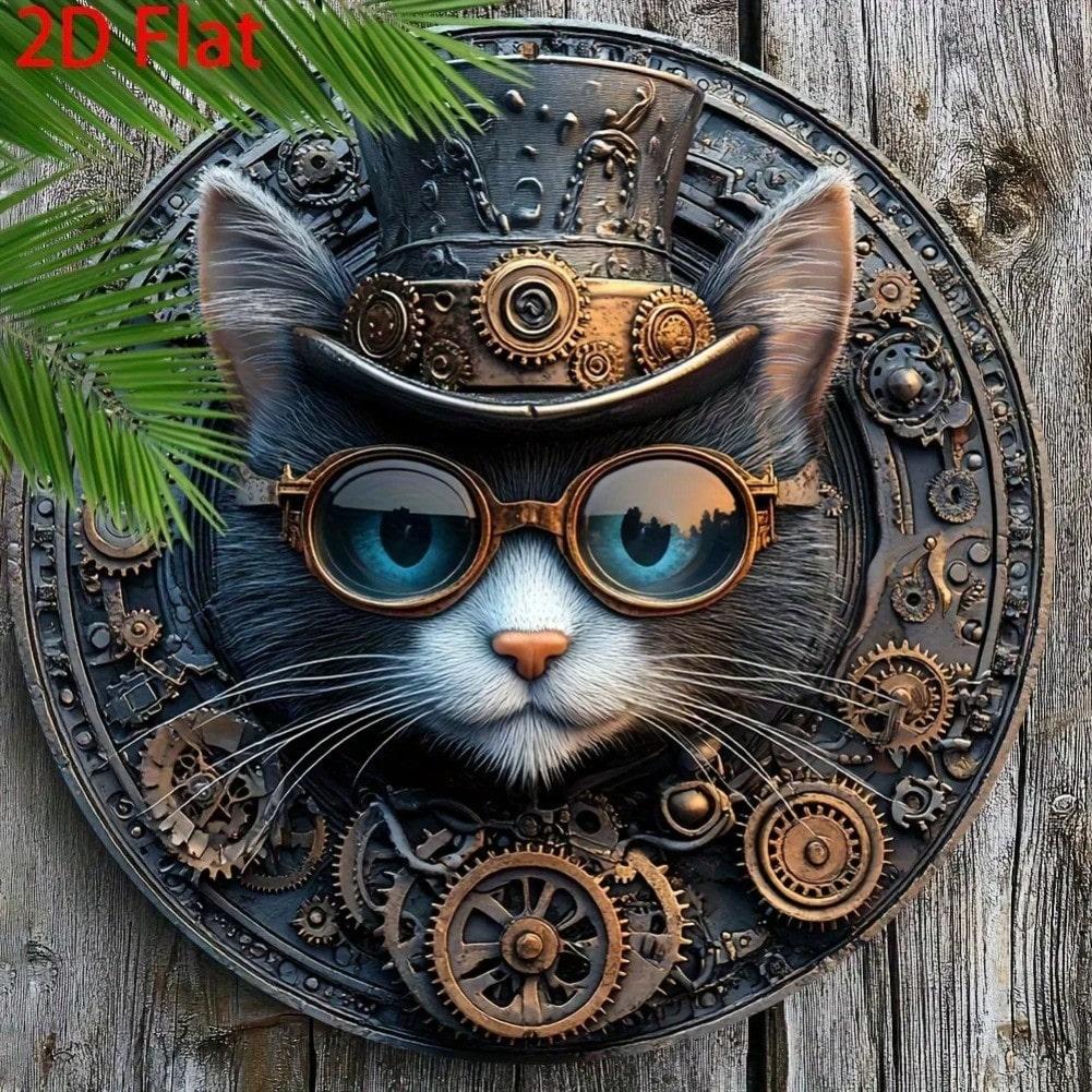Vintage Steampunk Cat Metal Wall Art Kitchen Decor Mechanical Gears Hat Design 20x20 різнокольоровий
Vintage Steampunk Cat Metal Wall Art Kitchen Decor Mechanical Gears Hat Design 20x20 різнокольоровий