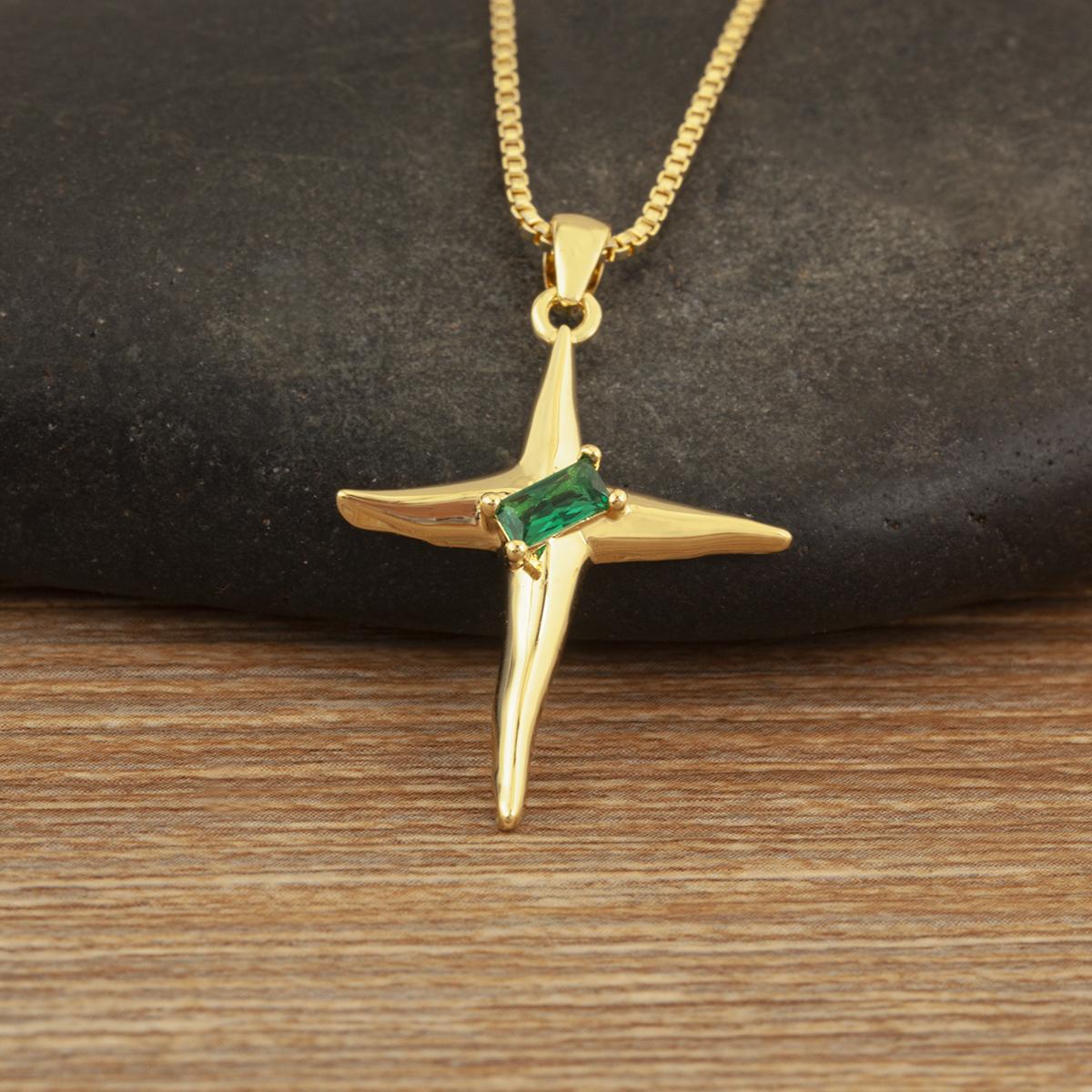 Nidin New Creative Design Cross Jesus Charm Pendant Necklace For Female Male Irregular Geometric Micro Pave Zircon Chain Jewelry зелёный
Nidin New Creative Design Cross Jesus Charm Pendant Necklace For Female Male Irregular Geometric Micro Pave Zircon Chain Jewelry зелёный