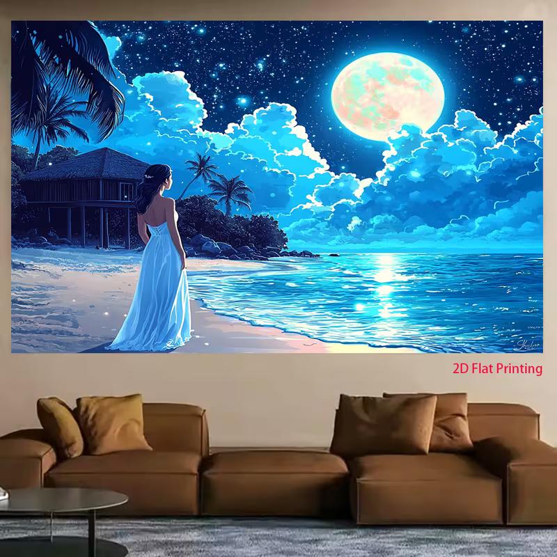 2D Tropical Moonlit Beach Backdrop Magical Night with Stars & Ocean Waves Photography Background 47.2x31.5inch/120*80cm
2D Tropical Moonlit Beach Backdrop Magical Night with Stars & Ocean Waves Photography Background 47.2x31.5inch/120*80cm