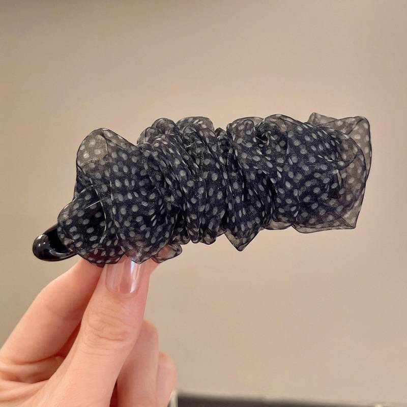 Korean-Style Polka Dot Colour-Block Pleated Printed Mesh Hair Clip For Women Fashionable Banana Clip Hair Accessory
Korean-Style Polka Dot Colour-Block Pleated Printed Mesh Hair Clip For Women Fashionable Banana Clip Hair Accessory