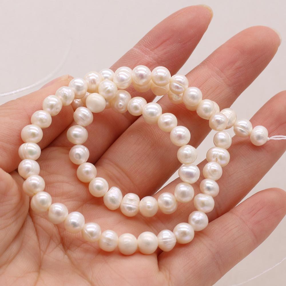 1String, White Near Round Pearl 5-6mm, Fashion Women Natural Freshwater Pearl Beads for Jewelry Making DIY Crafts, Luxury Bulk Gifts 36cm 1String/5-6mm-36cm белый
1String, White Near Round Pearl 5-6mm, Fashion Women Natural Freshwater Pearl Beads for Jewelry Making DIY Crafts, Luxury Bulk Gifts 36cm 1String/5-6mm-36cm белый