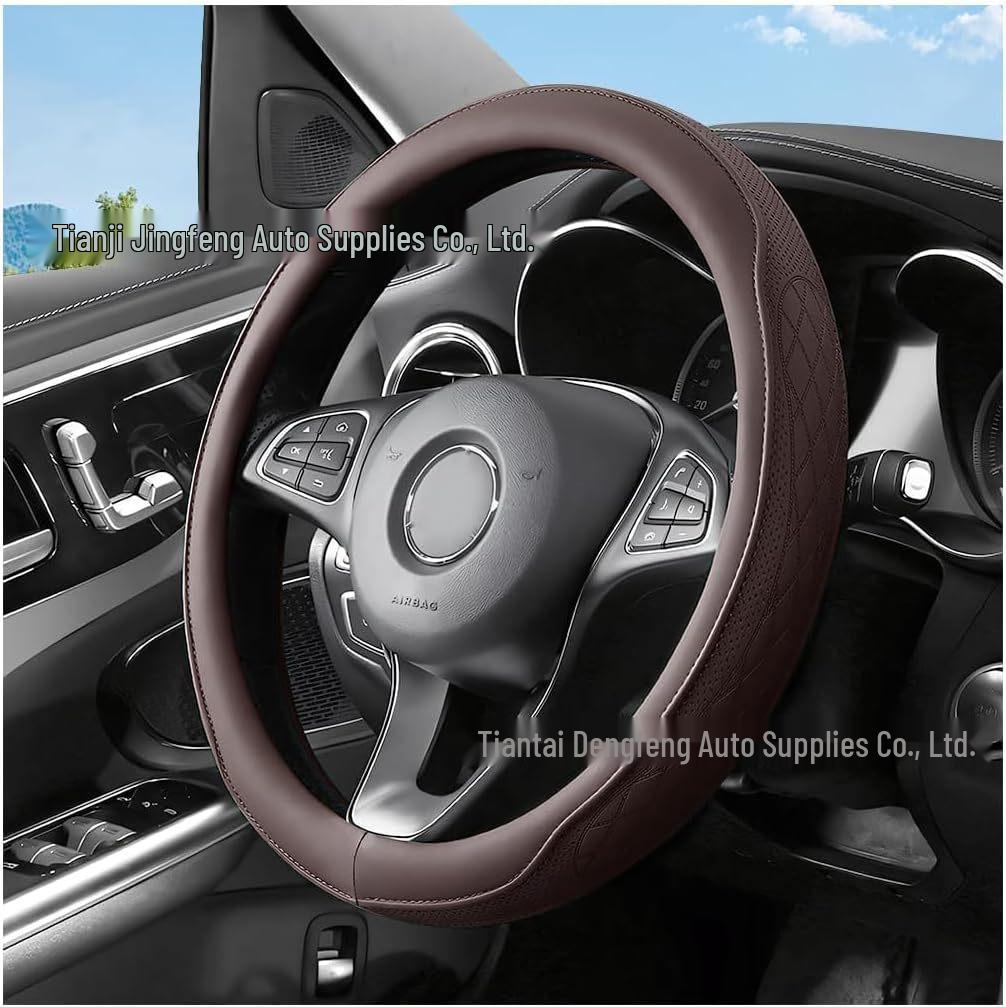 Non-Slip Breathable Leather Steering Wheel Cover for SUVs, Sedans, Pickups & Off-road Vehicles 38 cm
Non-Slip Breathable Leather Steering Wheel Cover for SUVs, Sedans, Pickups & Off-road Vehicles 38 cm